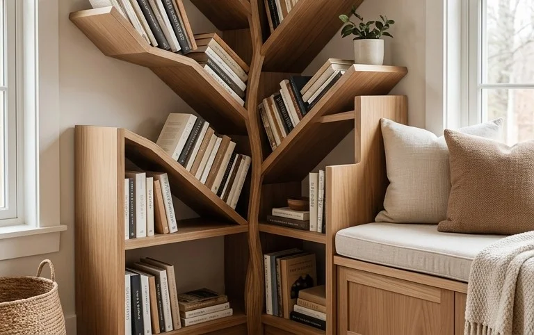 32 Corner Bookshelves That Look Amazing | GoDownsize