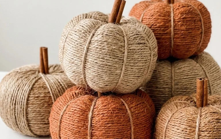 DIY Twine Pumpkins Make Simple And Beautiful Fall Decor