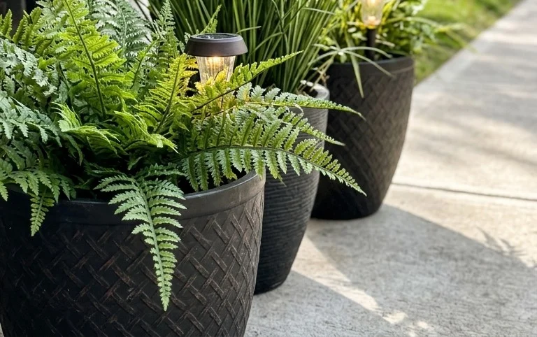 How to Use Artificial Plants for Outdoor Planters (on a budget!)