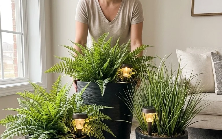 How to Use Artificial Plants for Outdoor Planters (on a budget!)