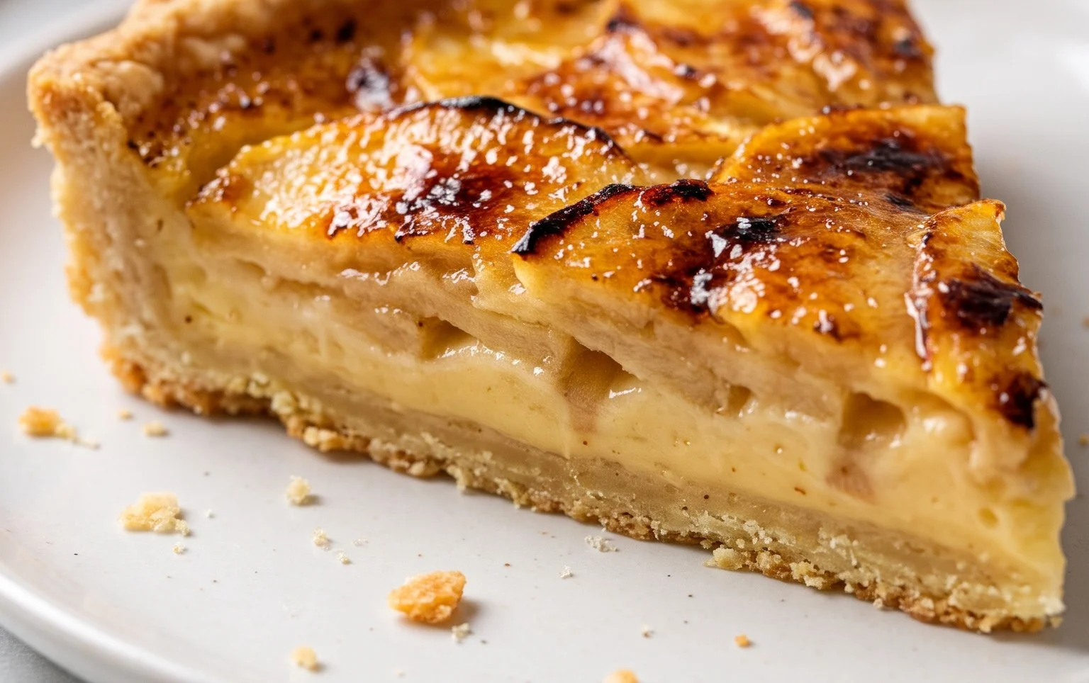 Tarte aux pommes faÃ§on crÃ¨me brÃ»lÃ©e