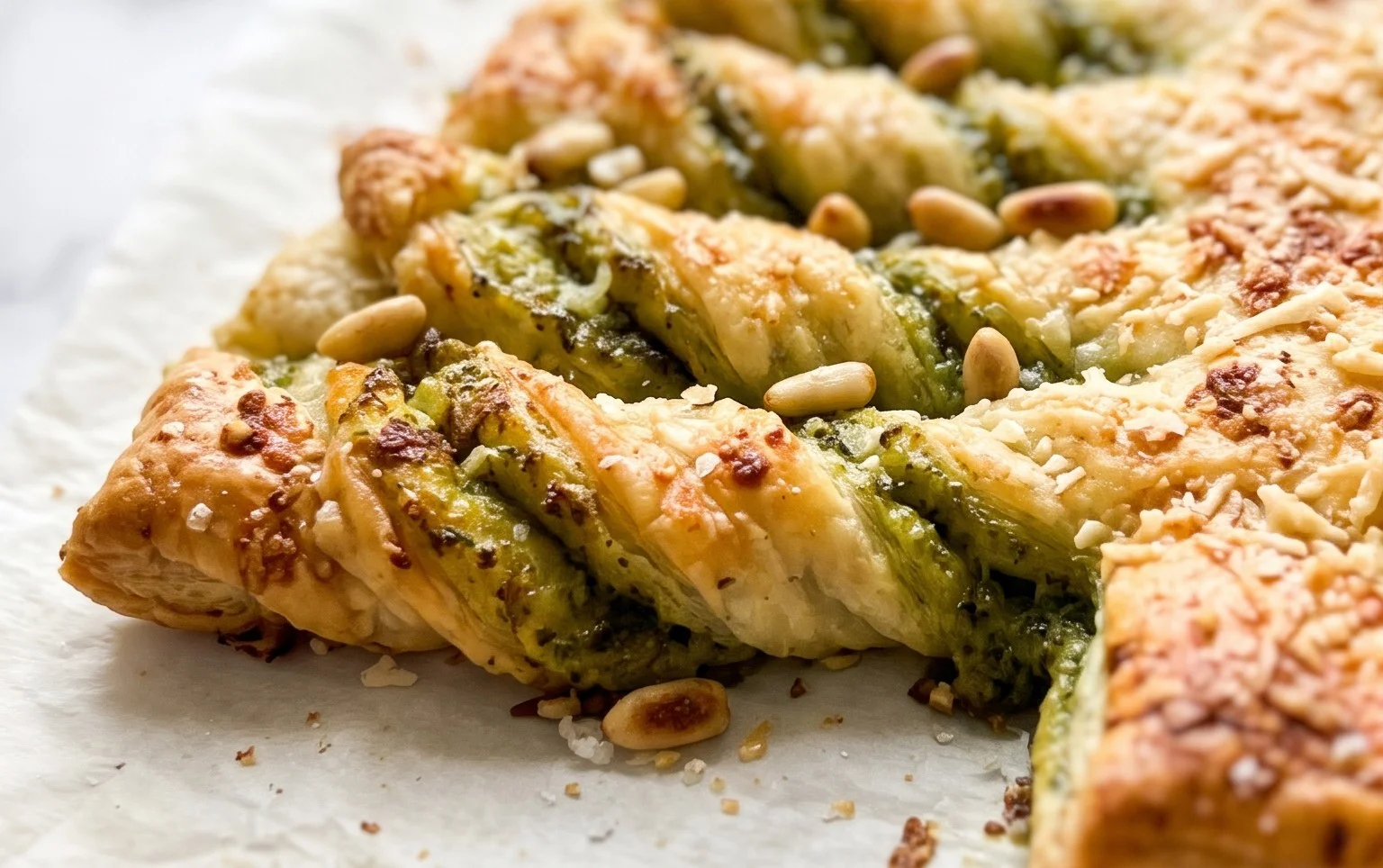 Sapin feuilleté au pesto