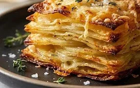 Millefeuilles de pommes de terre croustillantes au parmesan