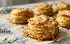 Millefeuilles Pommes de Terre Parmesan Croustillantes