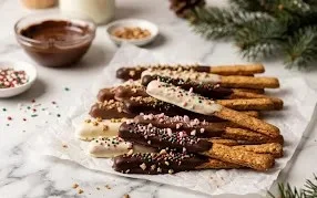 Bâtonnets croquants façon Mikado pour Noël